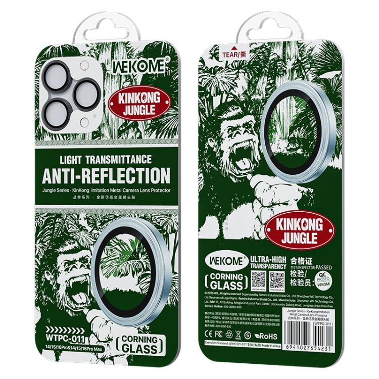 For iPhone 16 Pro / 16 Pro Max WK WTPC-011 Jungle Series Kinkong Imitation Metal Camera Lens Protector Film
