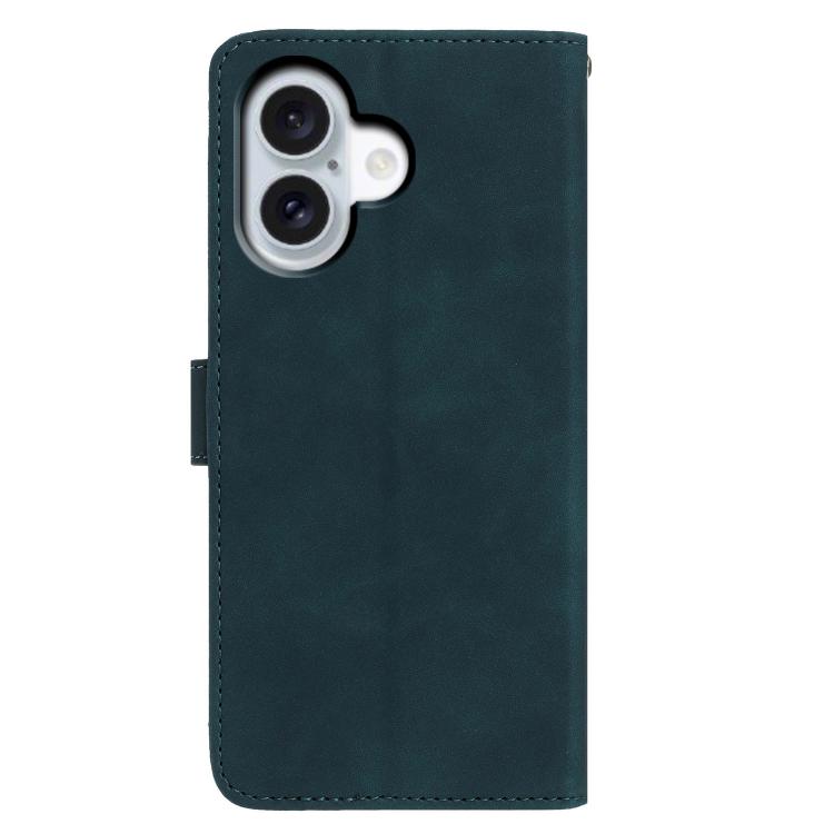 For iPhone 17 Moonlit Butterfly Dance Pattern Embossed Leather Phone Case
