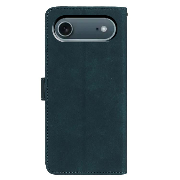 For iPhone Air Moonlit Butterfly Dance Pattern Embossed Leather Phone Case