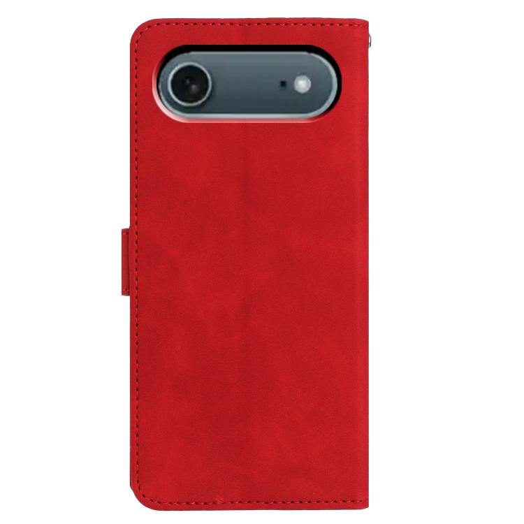 For iPhone Air Moonlit Butterfly Dance Pattern Embossed Leather Phone Case