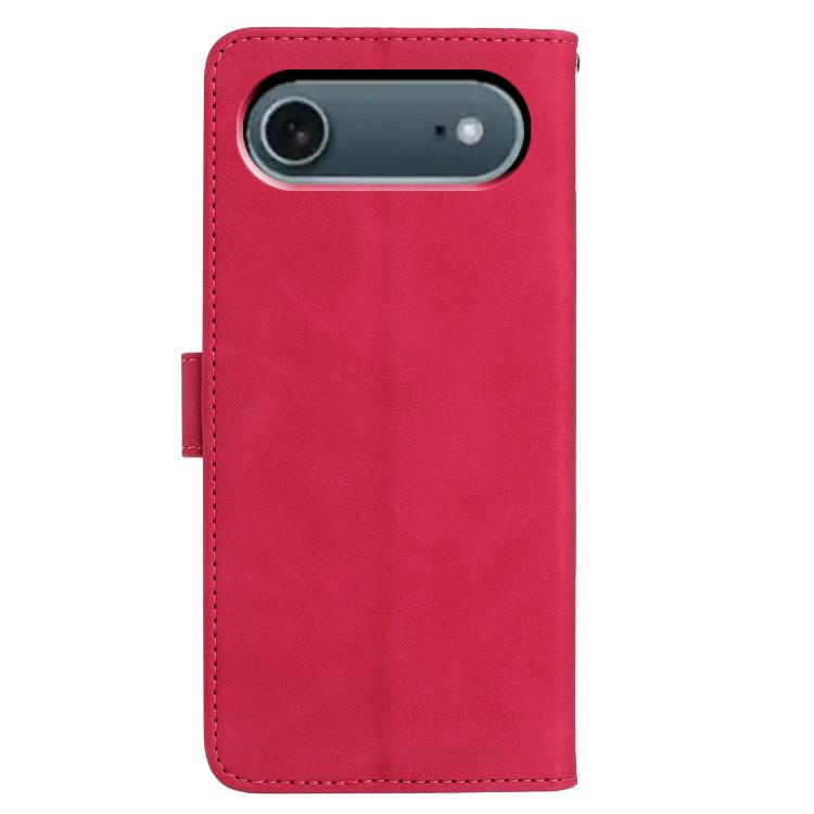 For iPhone Air Moonlit Butterfly Dance Pattern Embossed Leather Phone Case