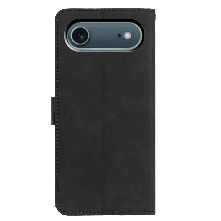For iPhone Air Moonlit Butterfly Dance Pattern Embossed Leather Phone Case