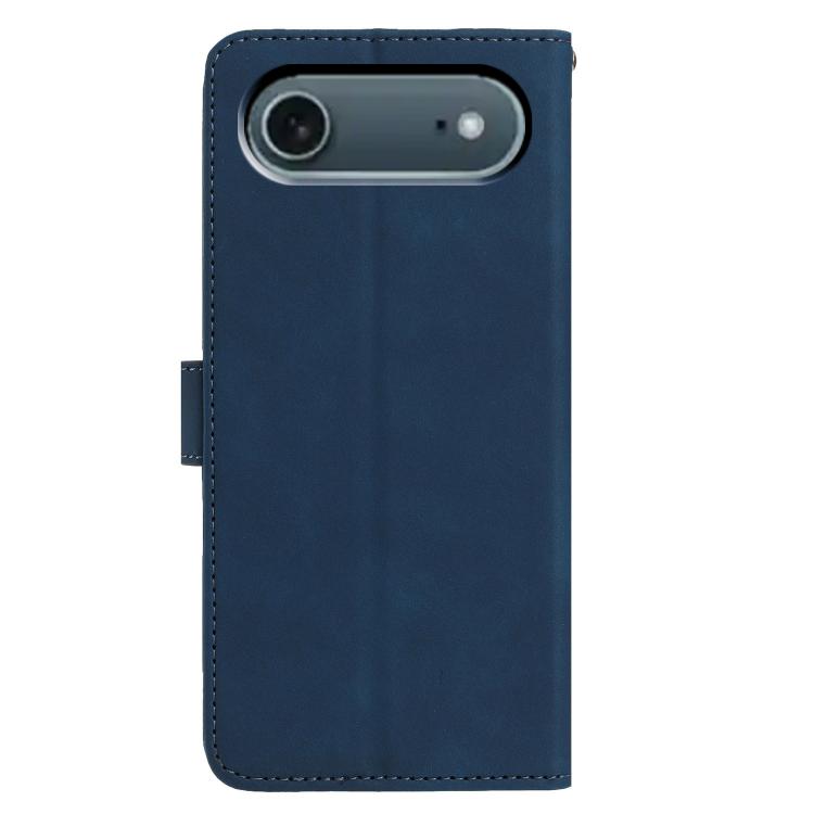 For iPhone Air Moonlit Butterfly Dance Pattern Embossed Leather Phone Case