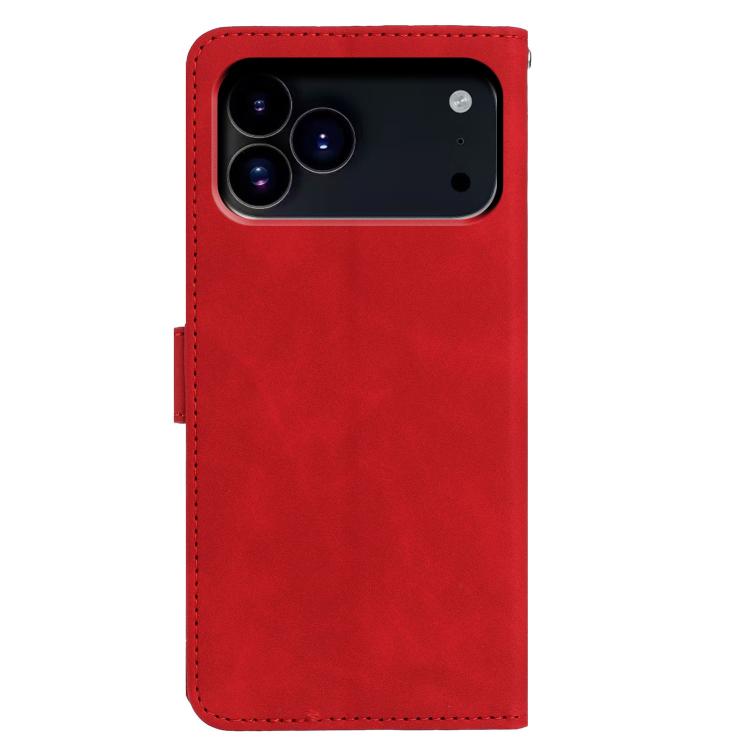 For iPhone 17 Pro Moonlit Butterfly Dance Pattern Embossed Leather Phone Case