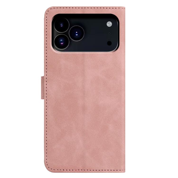 For iPhone 17 Pro Max Moonlit Butterfly Dance Pattern Embossed Leather Phone Case