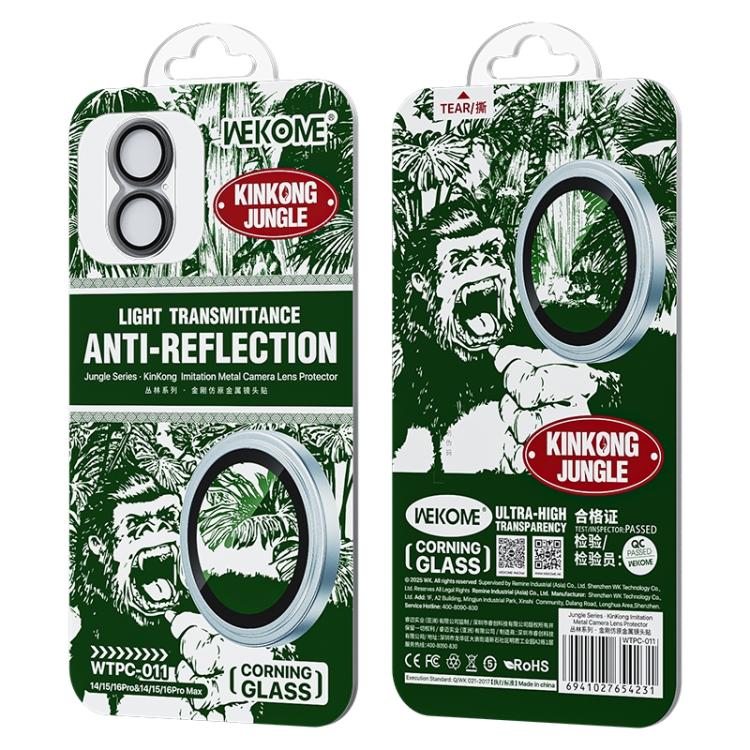 For iPhone 14 / 14 Plus WK WTPC-011 Jungle Series Kinkong Imitation Metal Camera Lens Protector Film