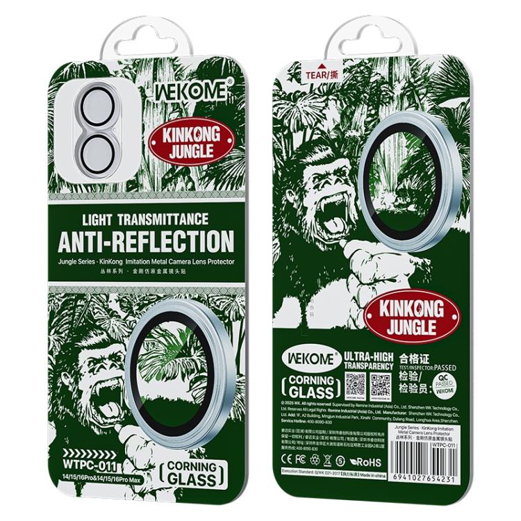 For iPhone 14 / 14 Plus WK WTPC-011 Jungle Series Kinkong Imitation Metal Camera Lens Protector Film