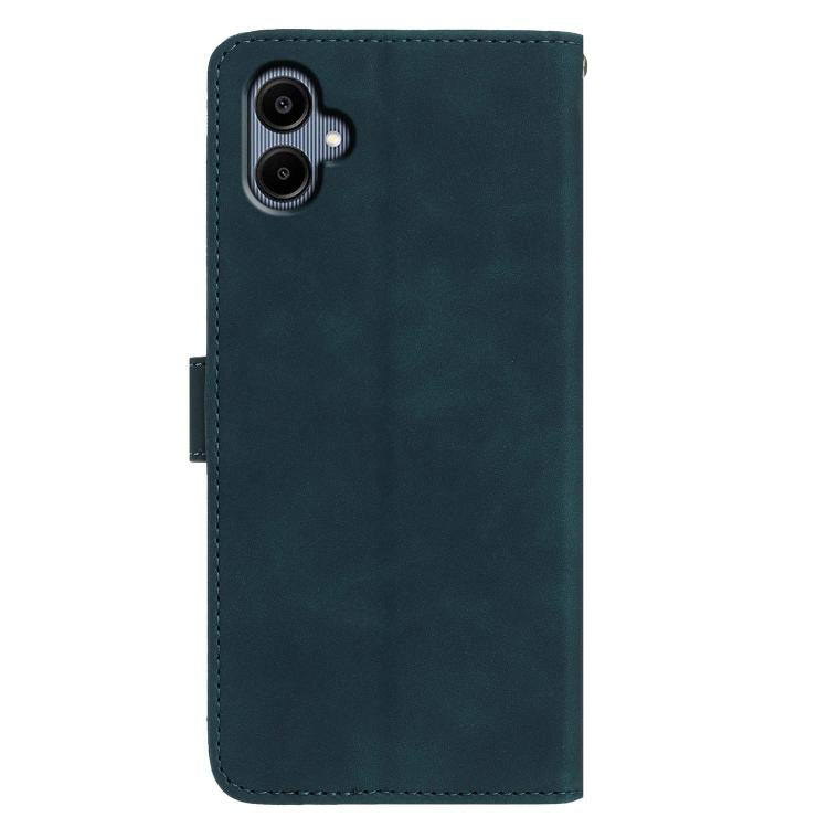 For Samsung Galaxy A07 5G Moonlit Butterfly Dance Pattern Embossed Leather Phone Case
