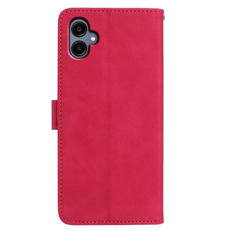 For Samsung Galaxy A07 5G Moonlit Butterfly Dance Pattern Embossed Leather Phone Case