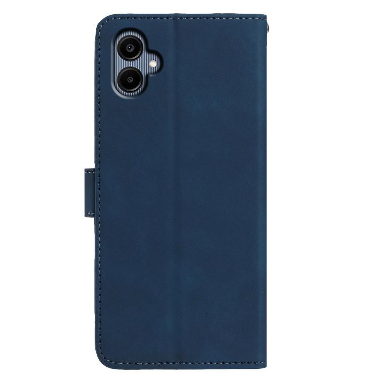 For Samsung Galaxy A07 5G Moonlit Butterfly Dance Pattern Embossed Leather Phone Case