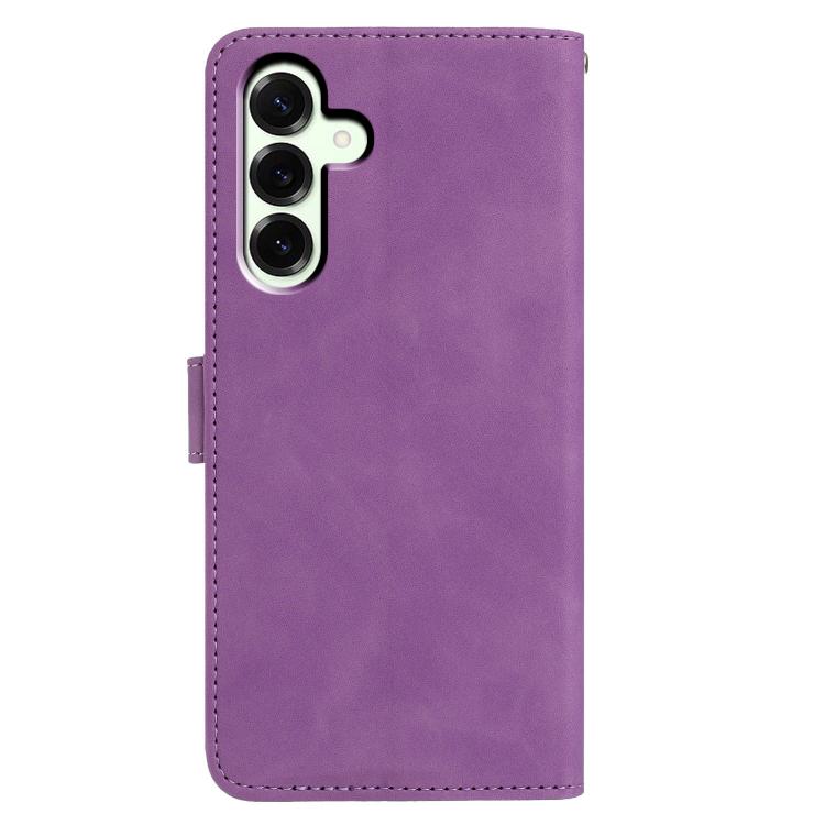 For Samsung Galaxy A17 5G Moonlit Butterfly Dance Pattern Embossed Leather Phone Case