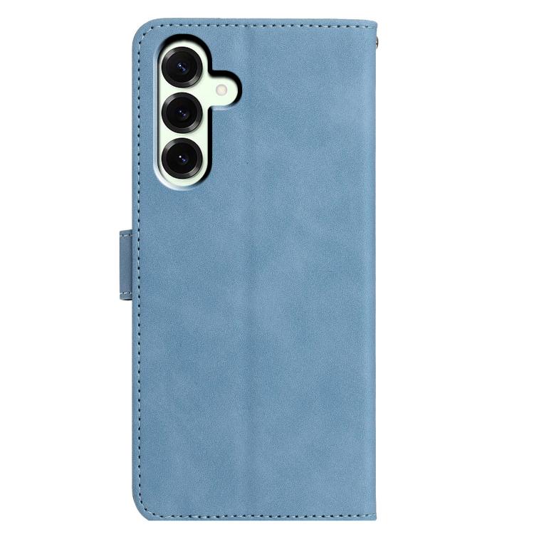 For Samsung Galaxy A17 5G Moonlit Butterfly Dance Pattern Embossed Leather Phone Case
