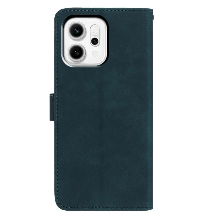 For OPPO Reno14 5G Global Moonlit Butterfly Dance Pattern Embossed Leather Phone Case