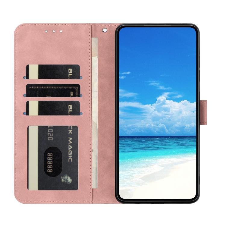 For OPPO Reno14 5G Global Moonlit Butterfly Dance Pattern Embossed Leather Phone Case