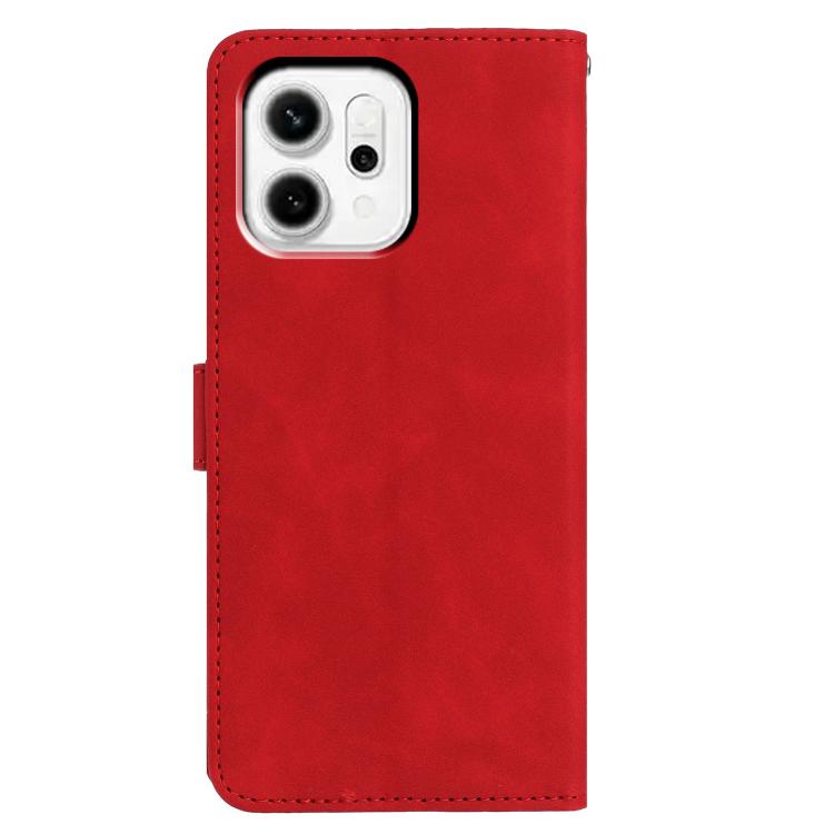 For OPPO Reno14 5G Global Moonlit Butterfly Dance Pattern Embossed Leather Phone Case