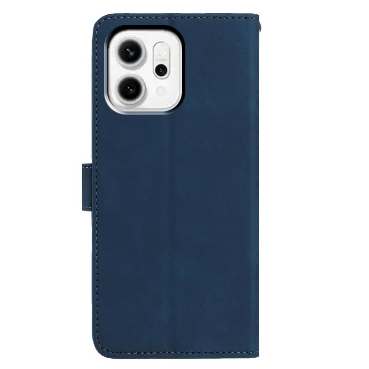 For OPPO Reno14 5G Global Moonlit Butterfly Dance Pattern Embossed Leather Phone Case