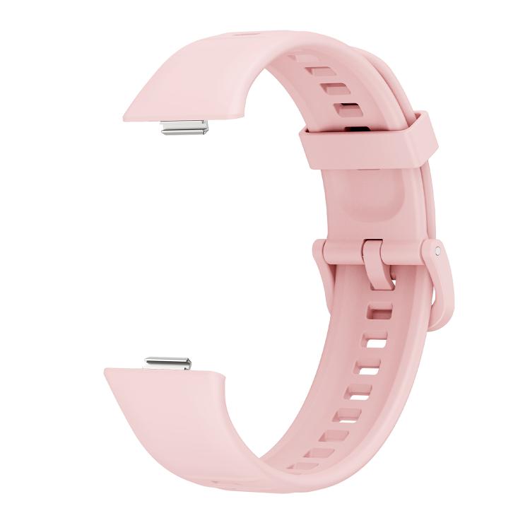 For Huawei Watch Fit3 / Fit4 / Fit4 Pro Colorful Buckle Solid Color Silicone Watch Band