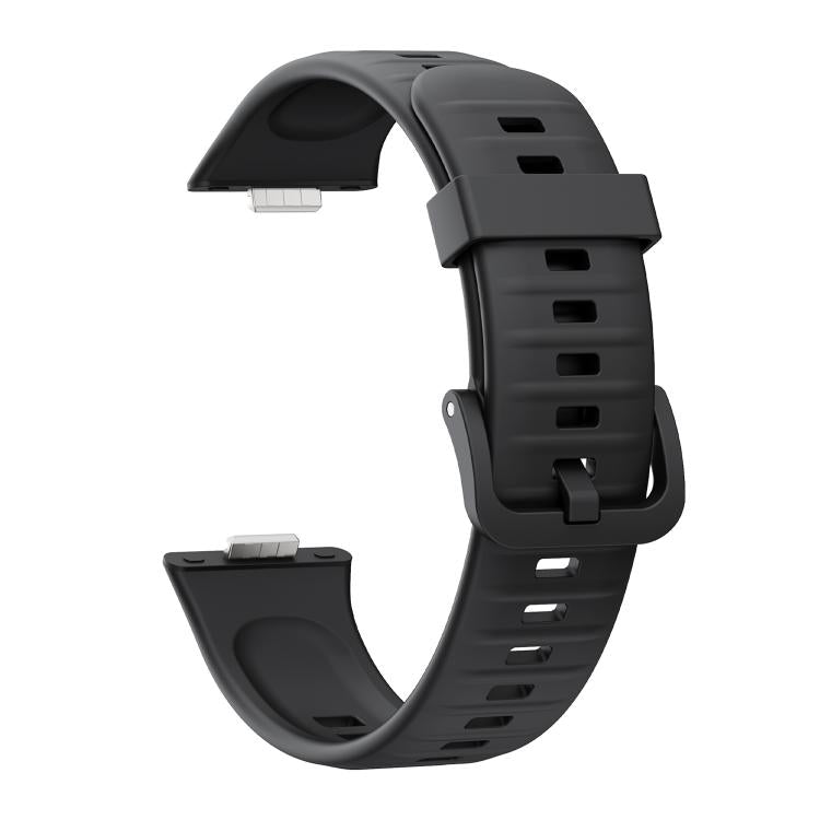 For Huawei Watch Fit3 / Fit4 / Fit4 Pro Colorful Buckle Solid Color Silicone Watch Band