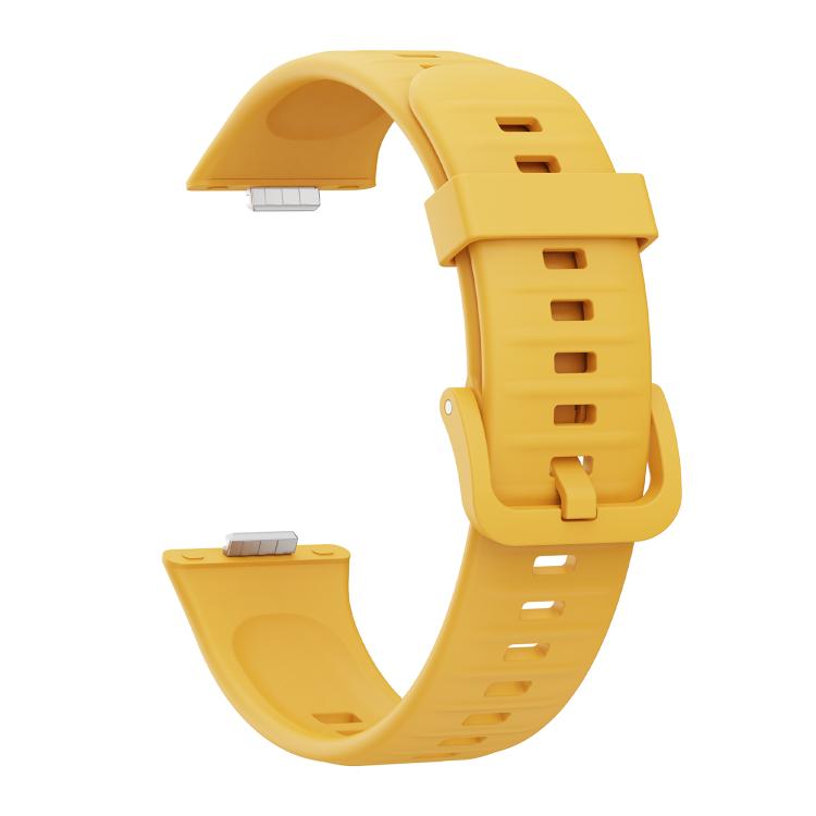 For Huawei Watch Fit3 / Fit4 / Fit4 Pro Colorful Buckle Solid Color Silicone Watch Band