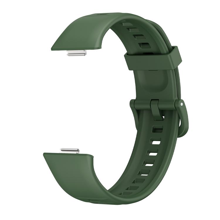 For Huawei Watch Fit3 / Fit4 / Fit4 Pro Colorful Buckle Solid Color Silicone Watch Band