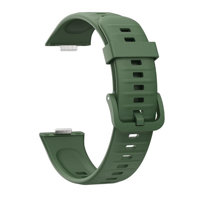 For Huawei Watch Fit3 / Fit4 / Fit4 Pro Colorful Buckle Solid Color Silicone Watch Band