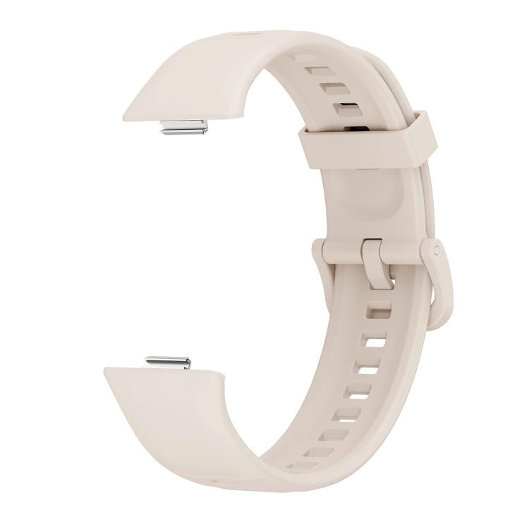For Huawei Watch Fit3 / Fit4 / Fit4 Pro Colorful Buckle Solid Color Silicone Watch Band