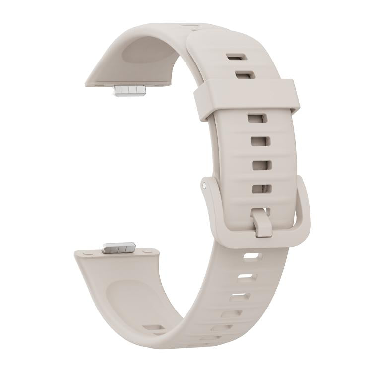 For Huawei Watch Fit3 / Fit4 / Fit4 Pro Colorful Buckle Solid Color Silicone Watch Band