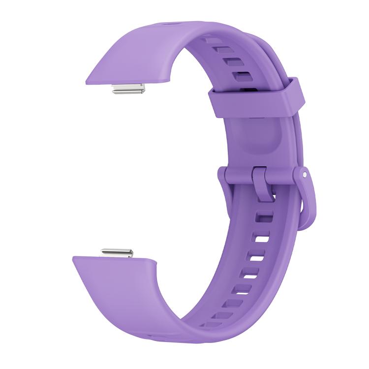 For Huawei Watch Fit3 / Fit4 / Fit4 Pro Colorful Buckle Solid Color Silicone Watch Band