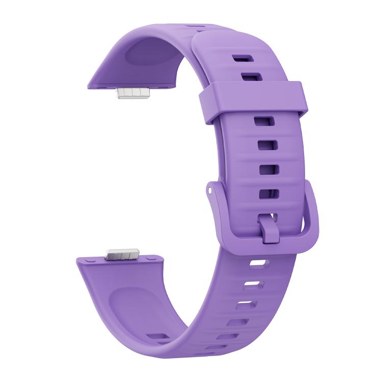 For Huawei Watch Fit3 / Fit4 / Fit4 Pro Colorful Buckle Solid Color Silicone Watch Band