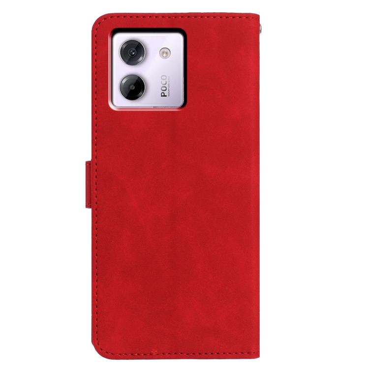 For Xiaomi Poco M7 Pro 5G Moonlit Butterfly Dance Pattern Embossed Leather Phone Case