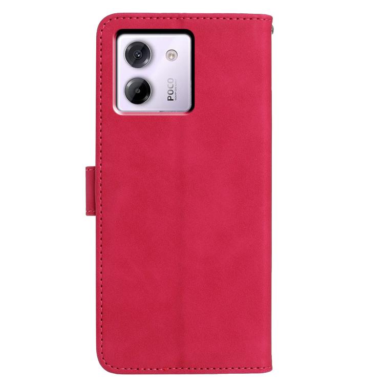 For Xiaomi Poco M7 Pro 5G Moonlit Butterfly Dance Pattern Embossed Leather Phone Case