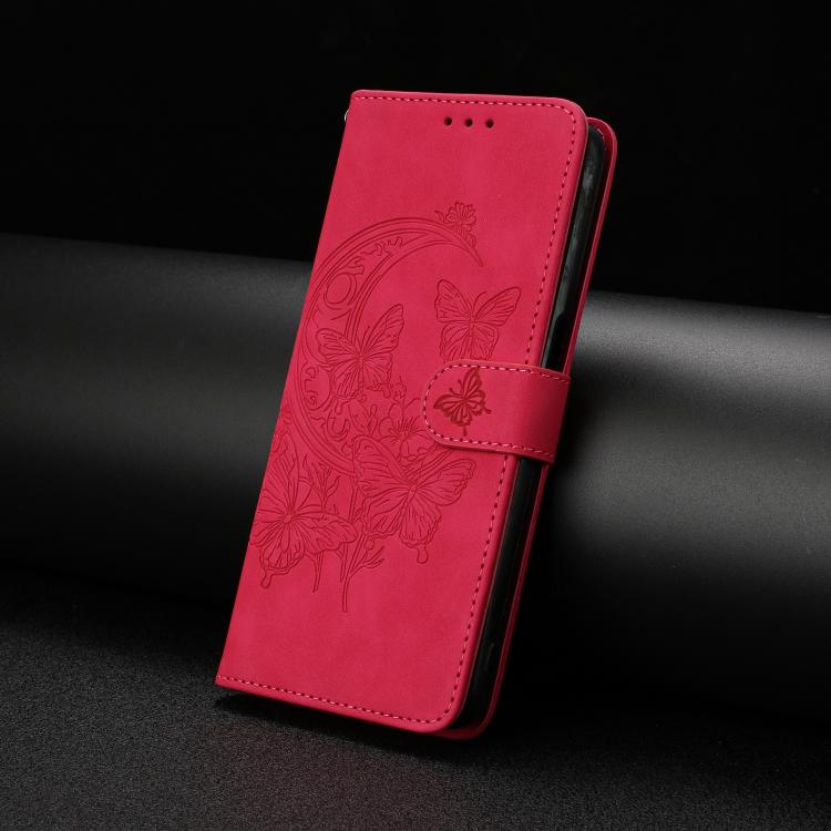 For Xiaomi Poco C71 Global Moonlit Butterfly Dance Pattern Embossed Leather Phone Case
