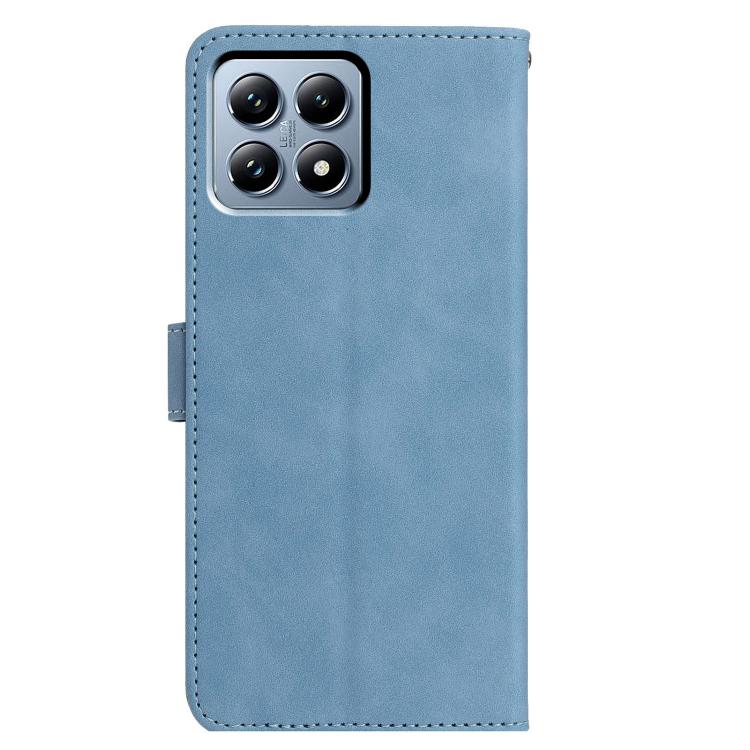 For Xiaomi 15T Pro 5G Moonlit Butterfly Dance Pattern Embossed Leather Phone Case