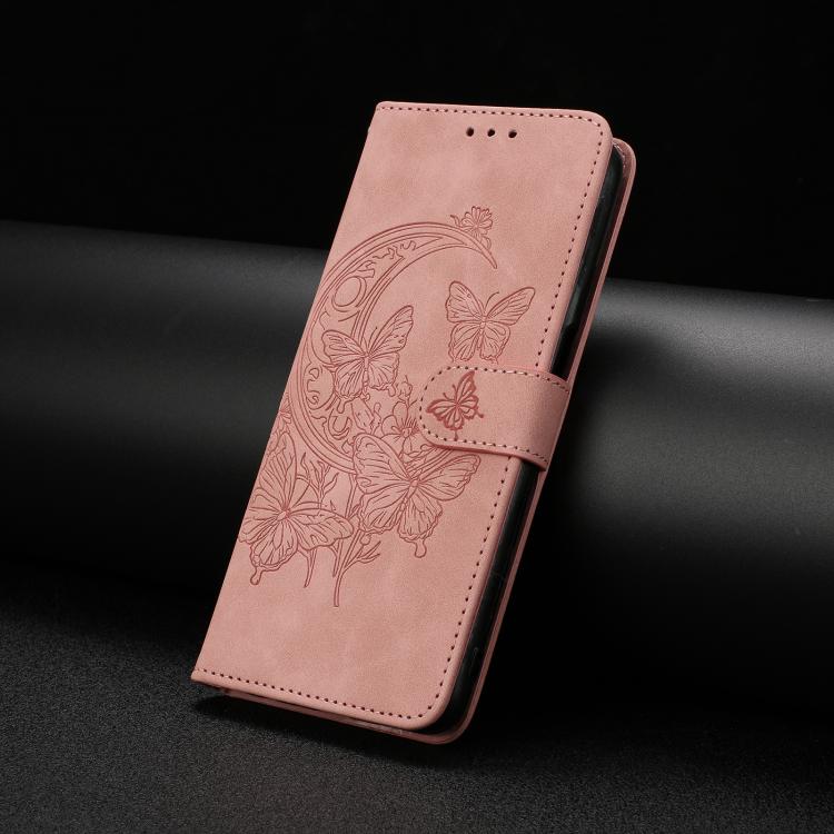 For Xiaomi 15T 5G Moonlit Butterfly Dance Pattern Embossed Leather Phone Case