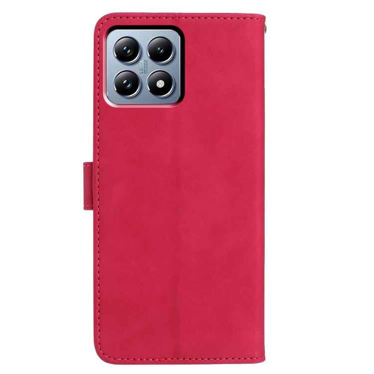 For Xiaomi 15T 5G Moonlit Butterfly Dance Pattern Embossed Leather Phone Case