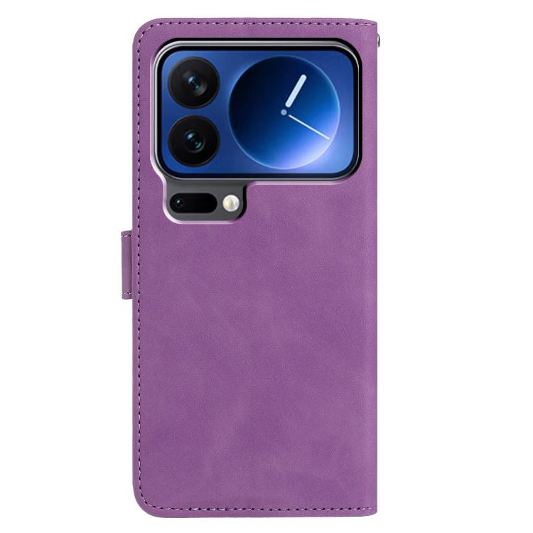 For Xiaomi 17 Pro Moonlit Butterfly Dance Pattern Embossed Leather Phone Case