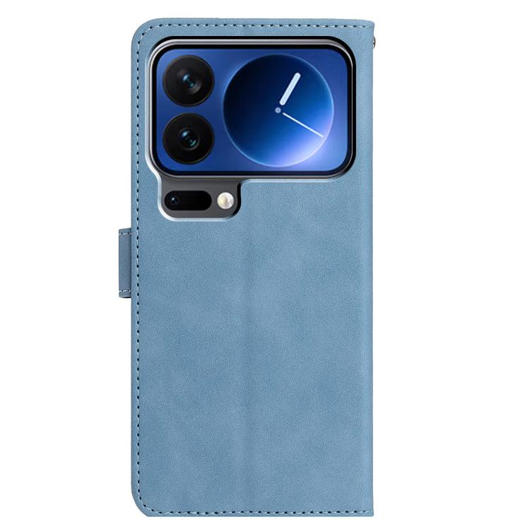 For Xiaomi 17 Pro Max Moonlit Butterfly Dance Pattern Embossed Leather Phone Case
