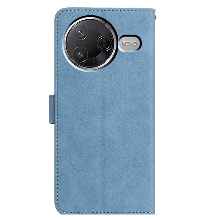For Redmi K80 / K80 Pro Moonlit Butterfly Dance Pattern Embossed Leather Phone Case