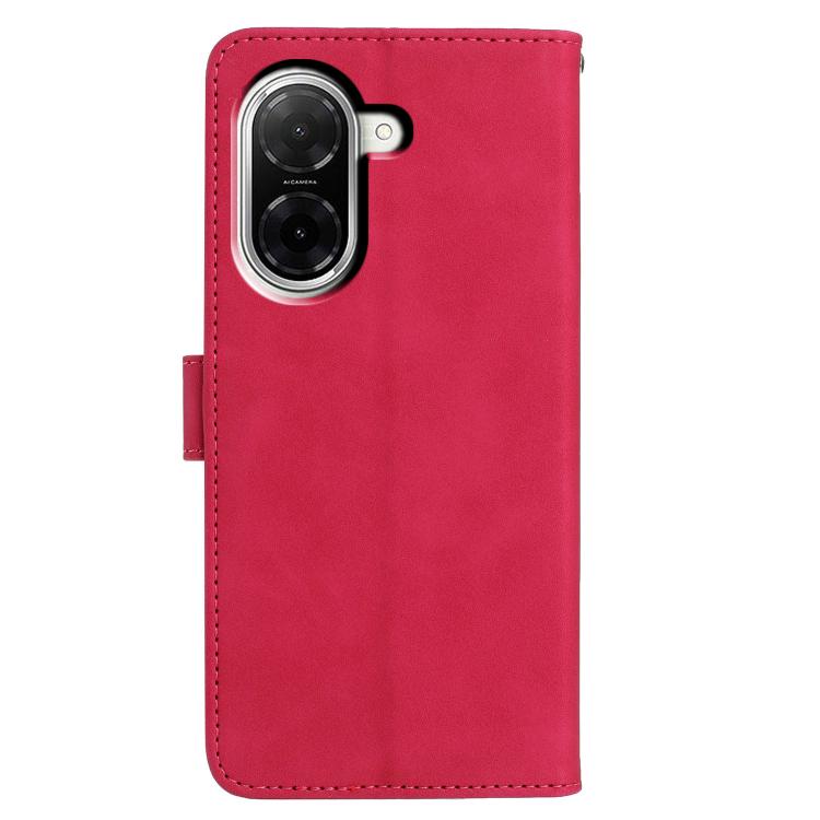 For Redmi A5 4G 171.7mm Moonlit Butterfly Dance Pattern Embossed Leather Phone Case