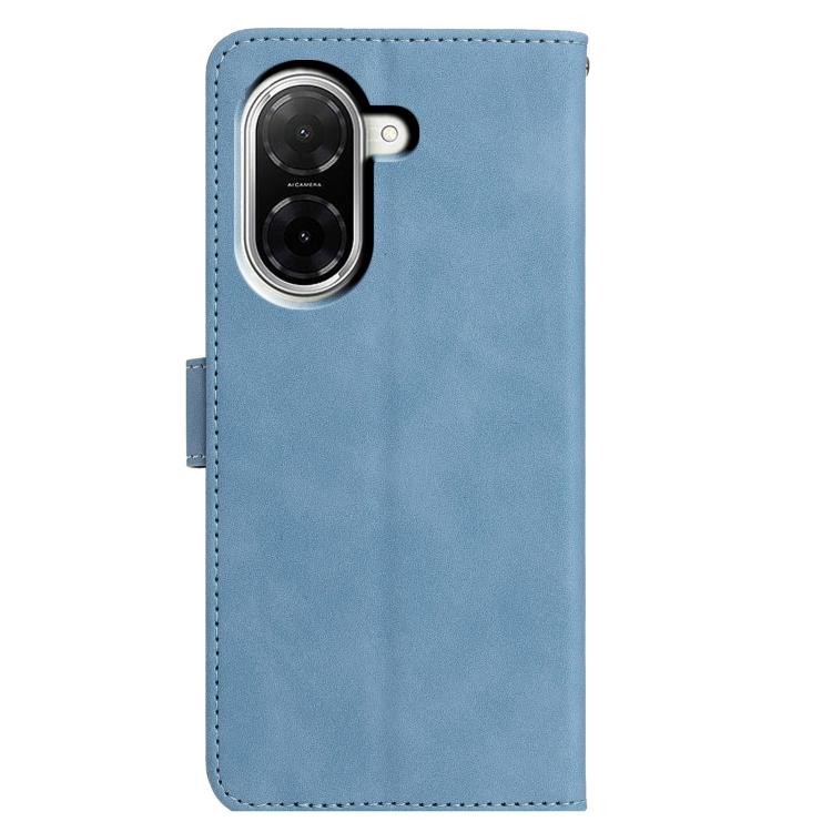For Redmi A5 4G 171.7mm Moonlit Butterfly Dance Pattern Embossed Leather Phone Case