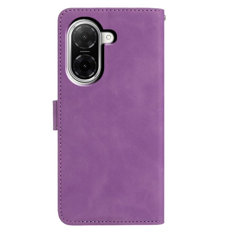 For Redmi A5 4G EU 173.3mm Moonlit Butterfly Dance Pattern Embossed Leather Phone Case