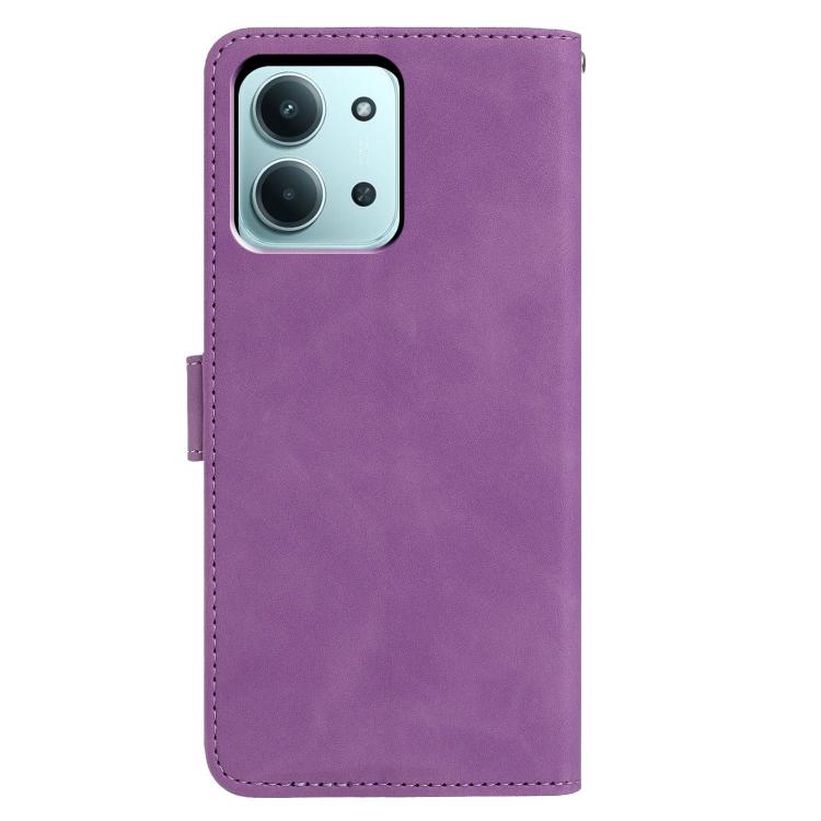 For Redmi 15C 5G / 4G EU 173mm Moonlit Butterfly Dance Pattern Embossed Leather Phone Case