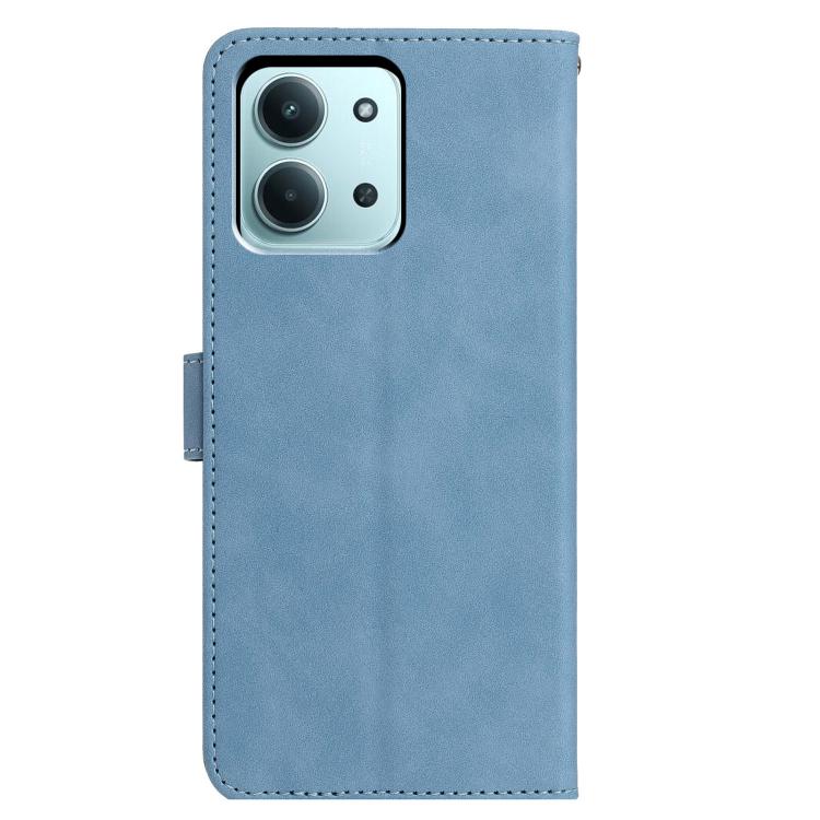 For Redmi 15C 5G / 4G EU 173mm Moonlit Butterfly Dance Pattern Embossed Leather Phone Case