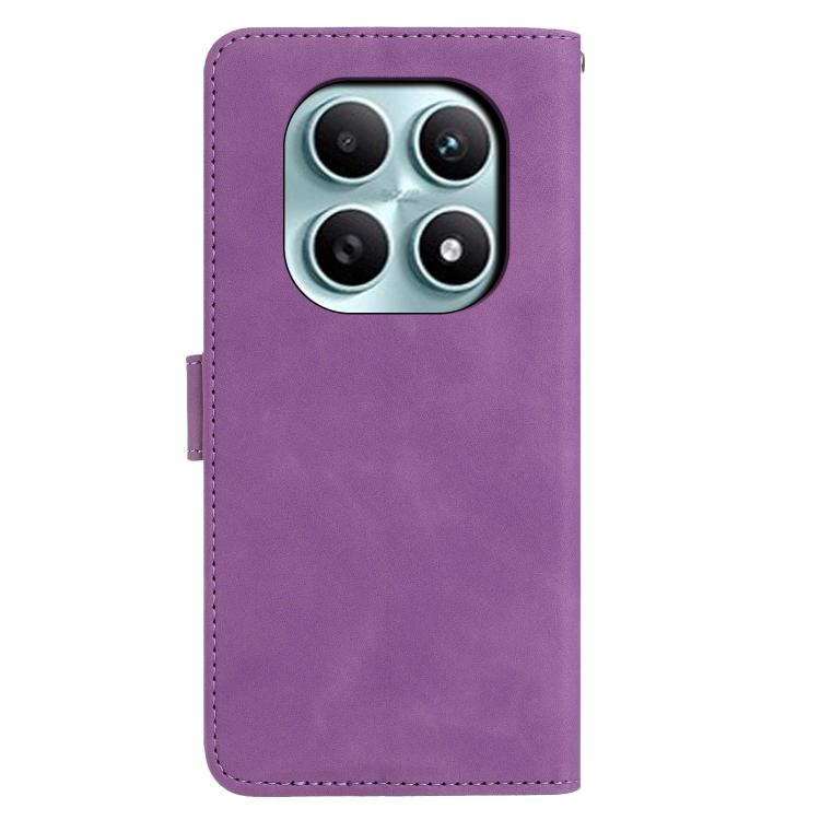 For Redmi Note 15 5G Global 164mm Moonlit Butterfly Dance Pattern Embossed Leather Phone Case