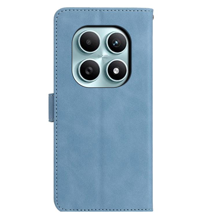 For Redmi Note 15 5G Global 164mm Moonlit Butterfly Dance Pattern Embossed Leather Phone Case