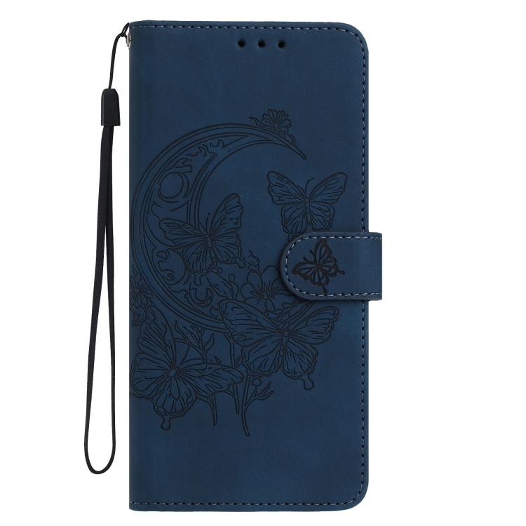 For Redmi Note 15 Pro 5G Global 163.6 Moonlit Butterfly Dance Pattern Embossed Leather Phone Case