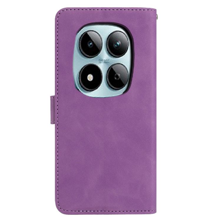 For Redmi Note 15 Pro+ 5G Global 163.3 Moonlit Butterfly Dance Pattern Embossed Leather Phone Case