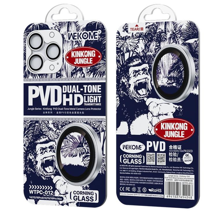 For iPhone 16 Pro / 16 Pro Max WK WTPC-012 Jungle Series Kinkong PVD Dual-color Metal Lens Protector Film