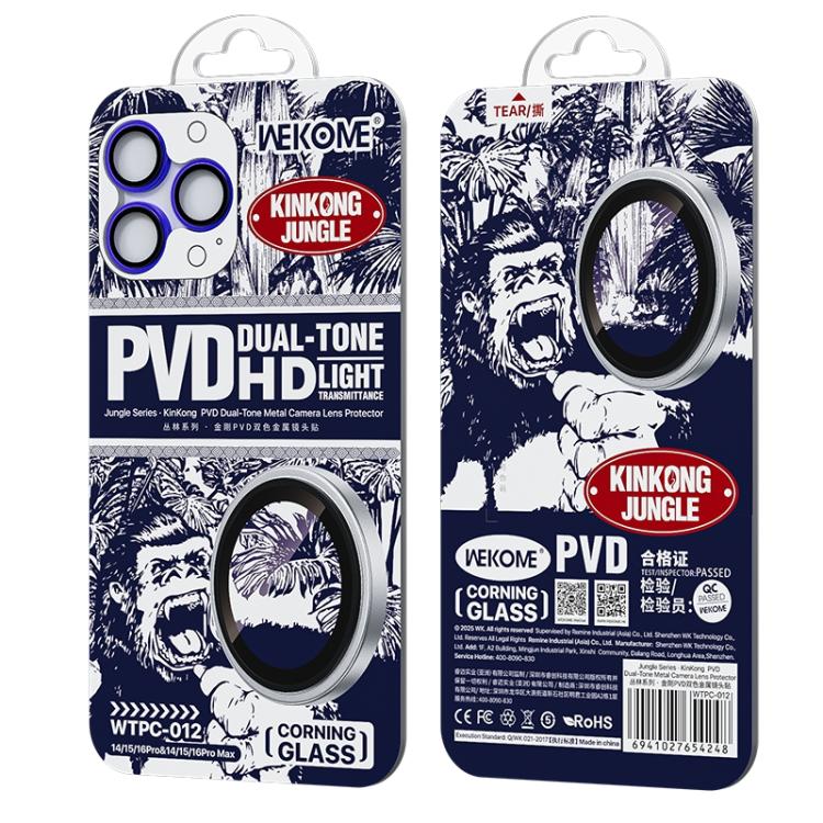 For iPhone 16 Pro / 16 Pro Max WK WTPC-012 Jungle Series Kinkong PVD Dual-color Metal Lens Protector Film