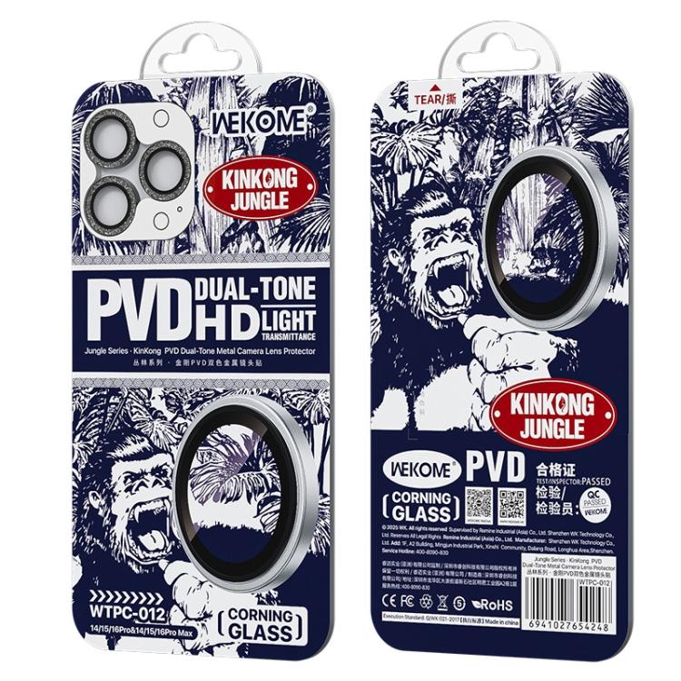 For iPhone 16 Pro / 16 Pro Max WK WTPC-012 Jungle Series Kinkong Sparkling Diamond Metal Lens Protector Film